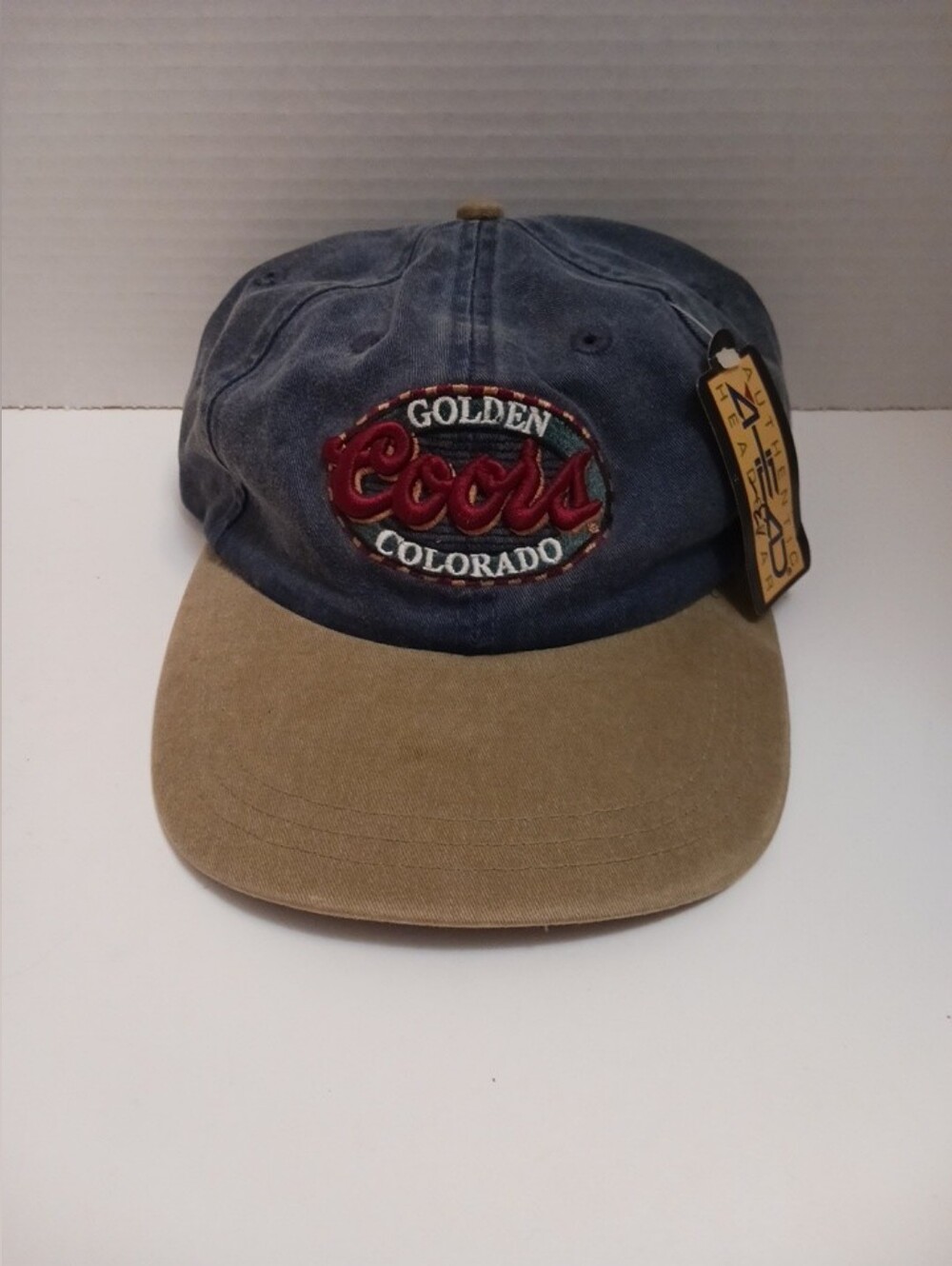 COORS Golden Colorado AHEAD Two-Tone Baseball Cap - Blue & Tan New